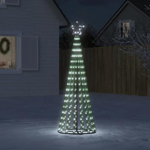 Festnight Led Weihnachtsbaum Aussen 180 cm 275 LEDs - Tannenbaum Outdoor Beleuchteter Kegelform - Weihnachtsdeko Außen Metall Lichterpyramide Lichterbaum