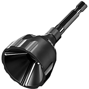 1/4 Inch Hex Shank Deburring External Chamfer Tool with Tungsten Steel Blade, Quick Release Deburring Chamfering Drill Bit Bolt Deburring Tool Fits 1/8 to 3/4 for Steel/Copper/Brass/Plastic