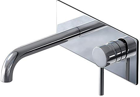 doporro Robinet Mural Encastré Chromé Mitigeur Moderne pour Lavabo et Vasque en Laiton Mélangeur Eau Chaude et Froide WA112