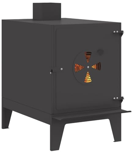 vidaXL Campingkocher Schwarz 35 x 50 x 60 cm Kaltgewalzter Stahl | Robuster Aufbau für deine Abenteuer in der Natur, Hergestellt aus solidem Stahl, Stylisch und nicht reflektierend