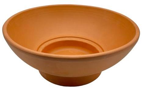 Generico Vase bol en terre cuite 62 x 22 cm - Vase artisanal bas pour plantes, bonsaïs ou compositions - Fabriqué à la main en Italie - Idéal pour l'extérieur et l'intérieur