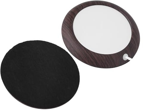 HEEPDD USB Matr Cup Metal Chauffage Chauffant Chauffage pour Un Ordinateur Portable pour la Maison, Usage au Bureau (Grain de Noyer Profond)
