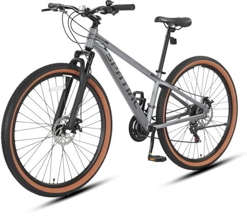 SPATIAL Mountain Bike, 24/26/27.5/29 inch Outdoor Cycling Bike,21/8 Speed Lightweight Aluminum Frame | Dual Disc Brakes,Adjustable Ergonomic Seat for Men Women Adult,MTB Bicycle