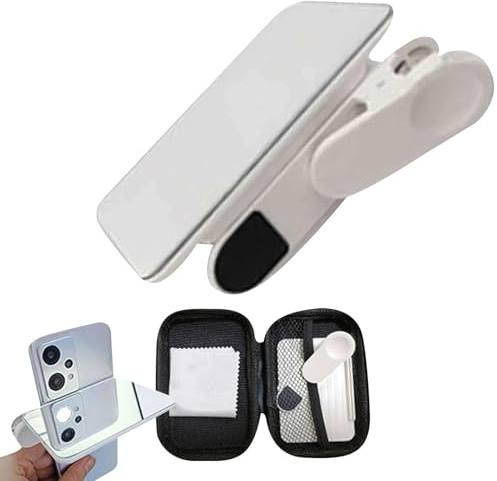 Spiegel Für Handy, Smartphone Spiegel, Spiegeleffekt Objektiv Handy, Smartphone Kamera Spiegels Reflexions Clip Set, Verstellbarer Kamera Spiegelclip Für Smartphones
