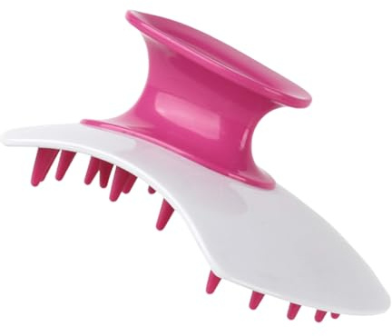 Anneome Silikon Shampoo Bürste für Kopfhautmassage mit Peeling Funktion Einfach zu Reinigen Rot für Zuhause und Unterwegs zur Gründlichen Reinigung und Entspannung