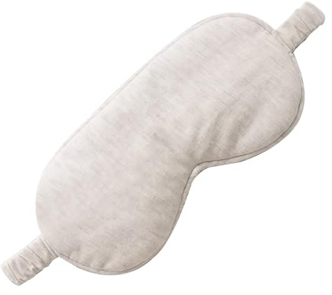 Sovmask, ögonmasker för sömn, beige organisk bomull sovmask lätt och bekvämt elastiskt öga för nattsömn, resor lämplig för män kvinnor, bomull