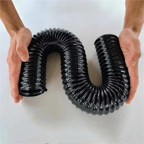 tubo turbo della presa d'aria Tubo Flessibile Aspirazione Corrugato In Filo Acciaio Ventilazione Scarico Della Macchina Dell'aria Telescopico In Nero Interno 25-100Mm(Inner Diameter 50mm)