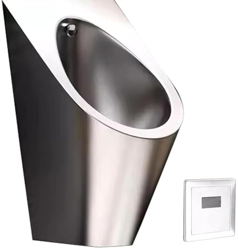 Orinatoio in Acciaio Inossidabile 304, Orinatoio Induzione Intelligente Parete, Orinatoio for Bagno Maschile, Orinatoio da Parete for Bar Commerciali,Silver