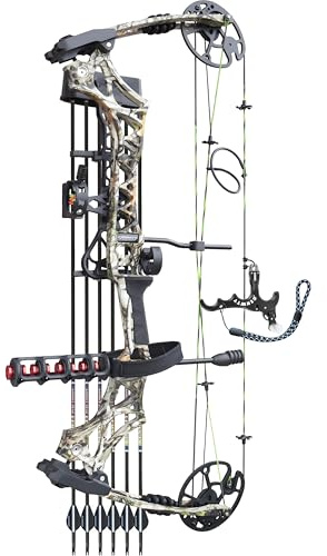 Archery Compound Bow Set 20-70 LBS, Draw Length 19-31, up to IBO 320 fps, Hunting Compound Bow with All Accessories for Archery Hunting Target Shooting Practice RTH (Camouflage)