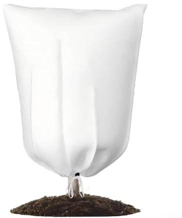 Copertura protettiva antigelo per piante, confezione da 4, 60 x 80 cm/80 x 100 cm/80 x 120 cm, coperta invernale in tessuto non tessuto con coulisse per alberelli, rose, cespugli di alberi da frutto