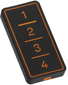 Mando a distancia universal fácil: Copiador multifrecuencia 433-868 MHz para puerta y garaje, 4 botones programables, compatible con código variable y código fijo, diseño robusto (PRO, Onyx Black)