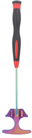 Pala per esche da pesca Pala per esche per gamberetti in acciaio inossidabile con testa pieghevole per pesca in mare Pesca su roccia Design ergonomico durevole Drenaggio (Manico Rosso)