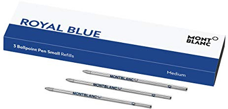 MONTBLANC Royal Blue 124495 Kugelschreibermine für die Modellreihen Augmented Paper & Hommage à W.A. Mozart – 3 x Ballpen Refill blau