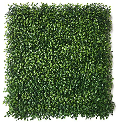 KuGuo 12P Künstliche Buchsbaum-Hecke, Pflanzen-Paneele für den Außenbereich, Terrasse, UV-geschützt, Grünpflanzen, Wandpflanzen, 50,8 x 50,8 cm