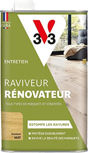 V33 Raviveur rénovateur parquets & stratifiés, Incolore Mat 1L