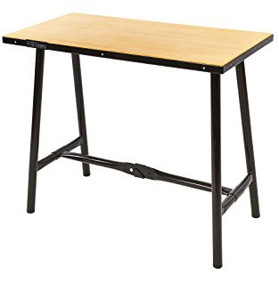 HBM 100 cm Schwerlast-Klappwerkbank mit Holzplatte SCHWARZ