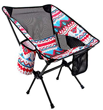 WANGLXFC Tragbar Campingstuhl Faltstuhl Klappbar Campingstühle Angelstuhl Klappstuhl Moonchair Camping Hocker, Wandern, Picknick Unisex, red