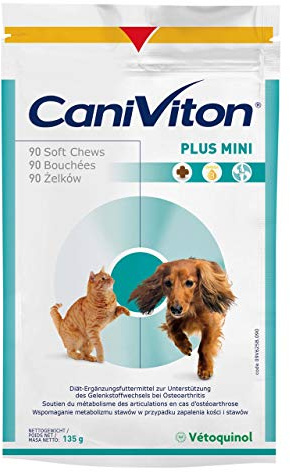 Vetoquinol - Caniviton Plus Mini Ergänzungsfuttermittel für Katzen und Hunde 90 Chews, 1er Pack (1 x 0.15 kilograms)