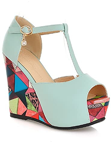 Chaussures à talons compensés tendance pour femme avec plateforme d'eau de 11 cm - Escarpins de fête faciles à marcher pour femmes - Grande taille - Zt8735s