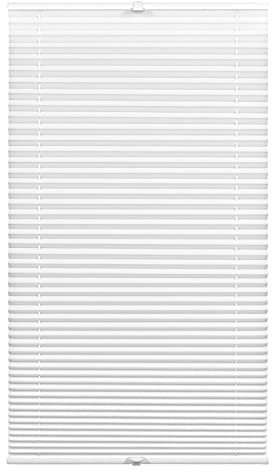 GARDINIA Plissee Concept Tageslicht, Blickdicht, Faltrollo, Lichtdurchlässig, Verstellbar, Einfach in der Breite kürzbar, Weiß, 70 x 130 cm