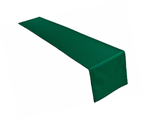 Lemos Home Runner da tavola di alta qualità in 100% cotone, collezione Concetto, colore e dimensioni a scelta (runner – 40 x 200 cm, verde abete)
