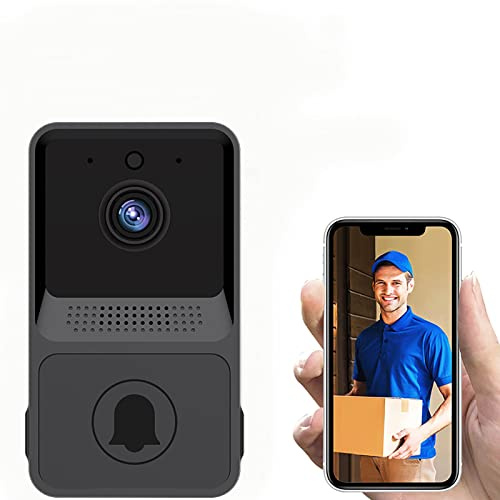 Campanello video senza fili, campanello collegato compatibile con Alexa Funziona con Google Assistant, campanello collegato senza fili 1080p con batteria, audio bidirezionale, PIR e visione notturna
