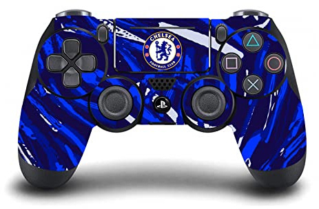 Head Case Designs Officially Licensed Chelsea Football Club Abstract Brush Art Vinyl Sticker Gaming Skin Decal Cover Compatible With Sony PlayStation 4 PS4 DualShock 4 Controller
