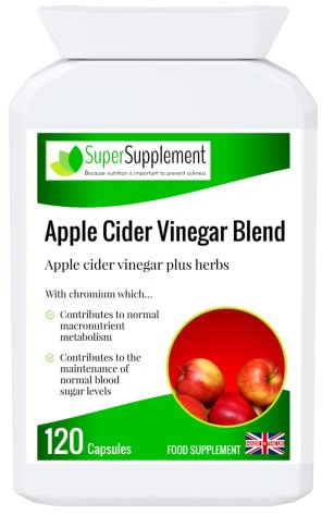 Apple Cider Vinegar Tablet 400mg, 120 Capsules, Appetite Suppressants Cleanse Help Weight Loss with Cayenne, Ginger Root, Turmeric, Green Tea Leaf, Organic Black Pepper and Chromium.