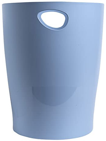 Exacompta - Rif. 45309D - 1 cestino per carta con manici ECOBIN BeeBlue in PP - Grande Capacità 15 Litri - Dimensioni 26,3 x 26,3 x 33,5 cm - per ufficio o casa - Colore Azzurro chiaro