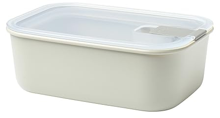 Mepal – Frischhaltedose EasyClip – Schüssel mit Deckel & Klickverschluss – Geeignet für Mikrowelle, Dampfgarer, Kühl- und Gefrierschrank – Luftdicht & auslaufsicher – 1000 ml – Nordic white