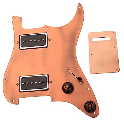 Vorverdrahtetes 3-lagiges Gitarren Schlagbrett aus Aluminiumlegierung | Inklusive Tonabnehmerabdeckung, Anti Scratch Schutzplatte, Einfache Montage für Hh07
