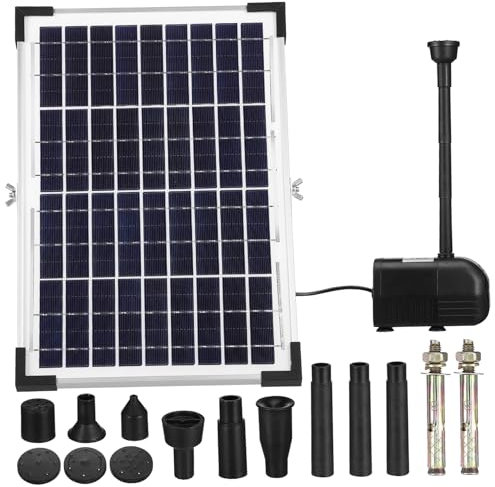 BESPORTBLE Solar Springbrunnenpumpe 12 w Solarbetriebene Gartenwasserpumpe Mit Verstellbarem Panel Wetterfest Vielseitig Für Terrassen Teiche Und Innenbereiche