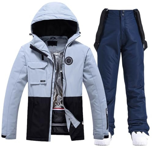 Tuta da Sci Donna Completa con Salopette, Giacca E Pantaloni Impermeabili per Snowboard - Antivento, Calda con Cappuccio per Sport sulla Neve