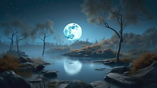 Landschaft Diamond Painting, 5D DIY Diamond Painting set See Diamond Painting Kinder, Daiments Painting Erwachsene Stickerei Kreuzstich, Aesthetic Room Deko Schlafzimmer Geschenk 180x100cm 7-0