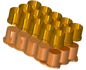 Cookie Cutz 1.0 Diameter x 15 Circles Multi Cutter With Full Pusher, May Vary