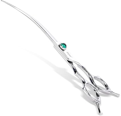Stjuo Dog Grooming Curved Scissors 7 inch Professional Pet Shears Made Of Japanese Advanced Stainless Steel Professional Grooming Scissors for Dogs Cats and Other Pets