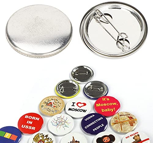 100 Stück Leere Anstecknadeln, Rund, Sicherheitsabzeichen, Emblem, Medaillenteile, Zubehör, Modische Knöpfe, Abzeichen, Anstecknadel für Bastelgeschenke, Souvenirs (32 mm