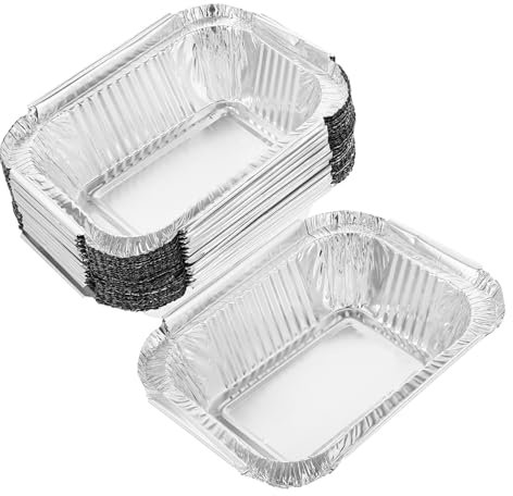 ORFOFE Grillpfanne Alufolie Lebensmittelbehälter 50er-pack Bbq-koffer Für Einfache Verwendung