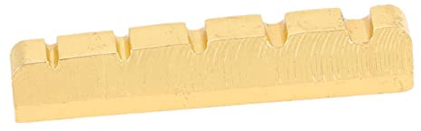 Bass Stegmutter aus Messing für 5-saiter E-bass in Gold | Langlebig, Vibrationsfördernd, Geräuscharm, Verschleißfest, Präzise Passform für Sattel