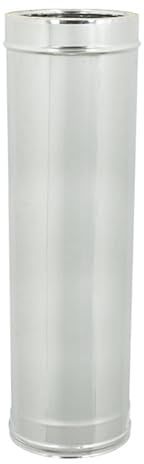 ALLINOX Tubo Coibentato Doppia Parete In Acciaio INOX Con Isolamento Termico Modulo Per Canna Fumaria Camino o Stufa In Tutte le Misure (DN 80/130-50CM)