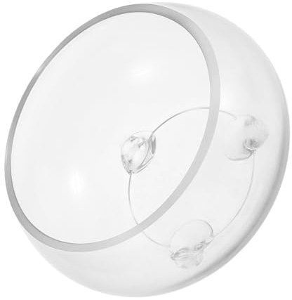 Milisten Round Glass Terrarium Fish Bowl Planter for Betta Fish and Hydroponic Plants Decorative Centerpiece for Home Office Wedding Drum Design for Easy