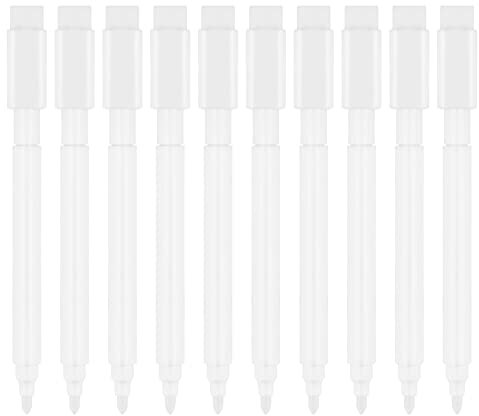 YILANJIN 10 Stück Weiß Kreidestifte für Tafel Abwaschbar, Flüssige Kreidemarker aus Kunststoff, Kreidestifte für Fenster/Glas/Metall/Keramik