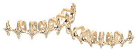 VINTORKY Star-grills Und Plated Grills Für Männer Und Frauen Hip Hop Party Zubehör Rapper Kostüm Schmuck Abnehmbare Goldzahn-accessoires Für Halloween Und Bühnenauftritte