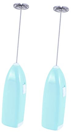 MAGICLULU 2piezas Batidora Eléctrica De Mano Inoxidable Unidades Espumador De Leche Mini Batidora De Huevos Para Sin Batería Espumadora De Leche Eléctrica