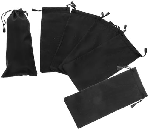 ARTSEWPLY 5pcs Tent Stake Storage Bag Set Black Sturdy Aluminum Alloy Peg Pouch, Lightweight Camping Outdoor Tool Organizer for Tent Pegs and Stakes