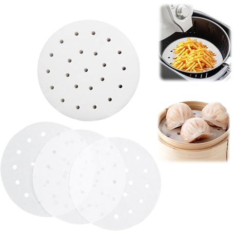 Generic Lot de 200 feuilles de papier sulfurisé rond avec trous, 27,9 cm, blanc