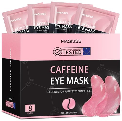 Parches Ojos Bolsas Y Ojeras(8 Pares), Mascarillas De Cafeína Para Ojeras, Bolsas Y Bolsas Debajo De Los Ojos, Parches De Colágeno Para Arrugas E Hinchazón, Regalo Para El Cuidado De La Piel