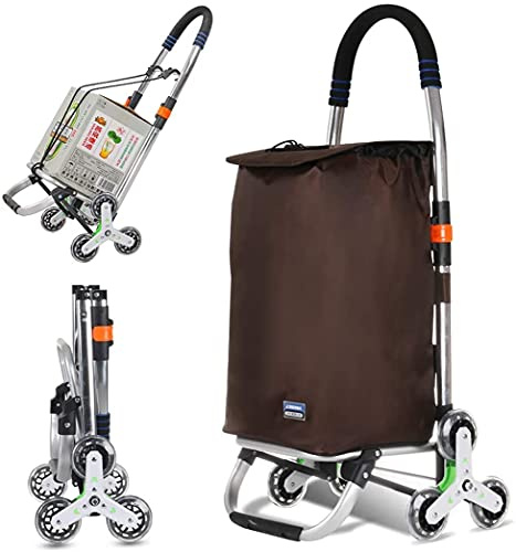 GLMGBP Carrello della Spesa Pieghevole con Ruote per Scale, Borsa Impermeabile Rimovibile, capacità 50 kg, Carrello Multiuso per Un Facile Trasporto (Colore: E)