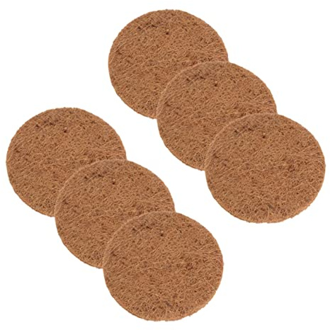 VILLCASE 6 pièces Tapis Nidification Fibre de Noix Naturelle Matériau et Respirant Protection Œufs pour Pigeons Caille et Petits Oiseaux Fournitures pour Animaux