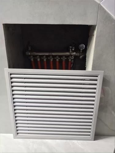 Rejilla Ventilacion Rejilla De Ventilación De Pared Con Marco, 100, 80, 70, 60, 50, 40, 30 Y 20 Cm, Para Entrada De Conductos, Inspección Y Servicio De HVAC.(20x20cm (7.9x7.9in))
